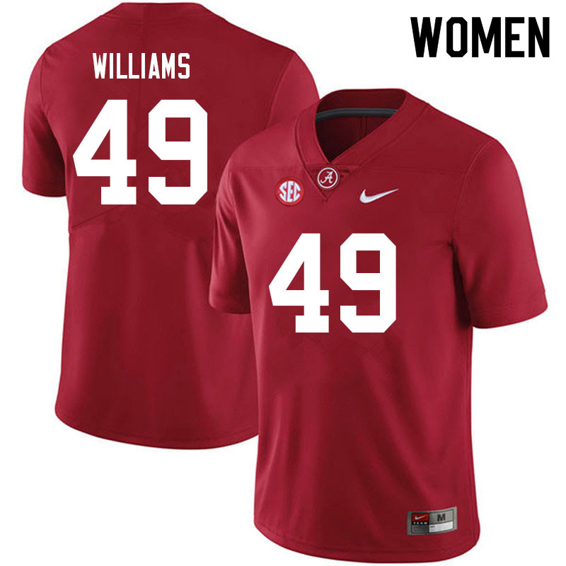 Women #49 Kaine Williams Alabama Crimson Tide College Football Jerseys Sale-Crimson